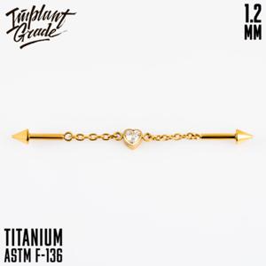 Лабрет "HEART CHAIN GOLD"